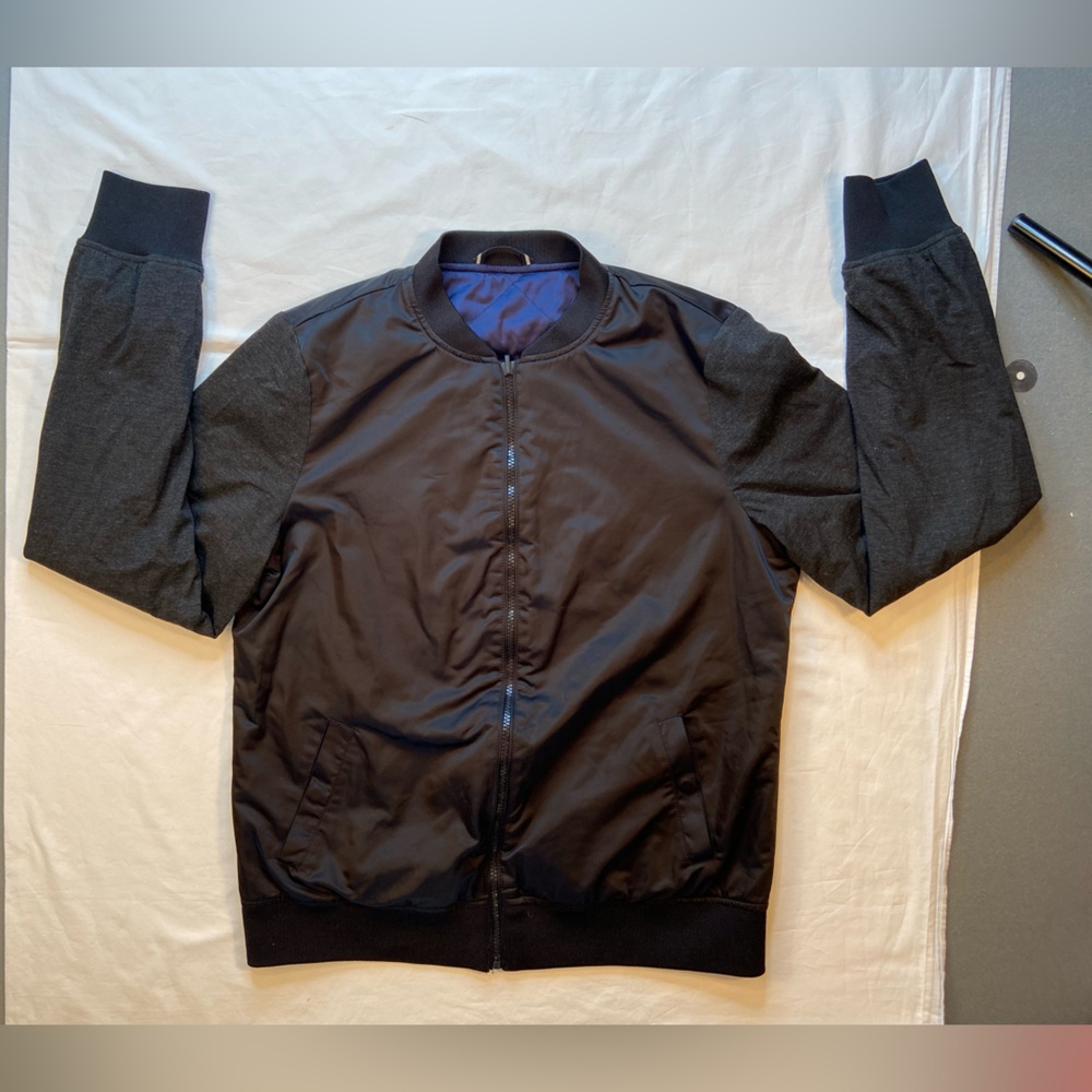Bland Noir Reversible‎ Bomber Jacket, size Large